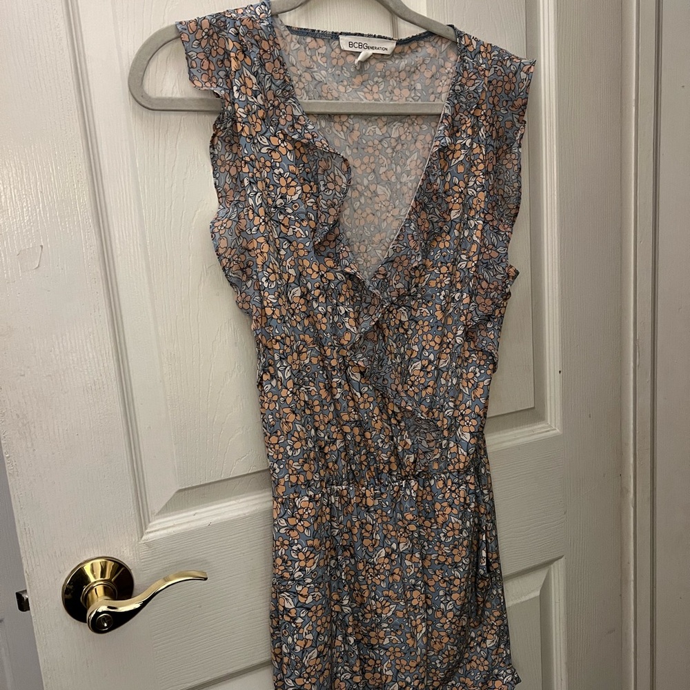 BCBGeneration Floral Print Dress - Blue and Orange